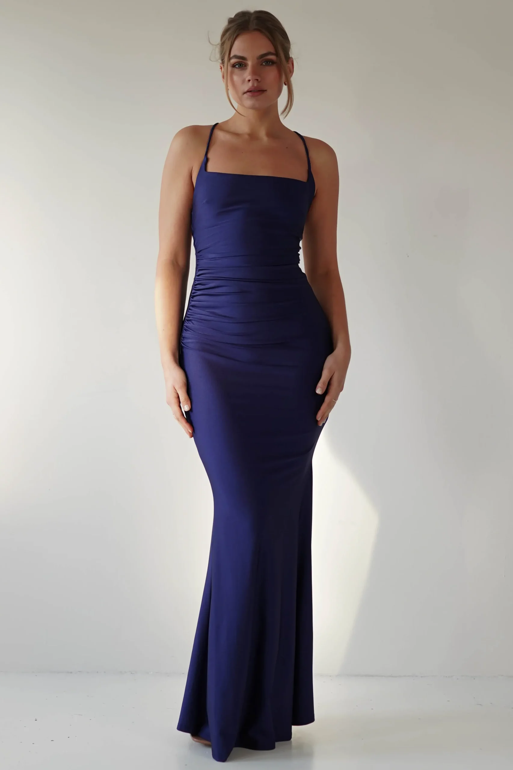 Sale Monette Bodycon Maxi Gown | Navy Lange Kleider|Maxikleider