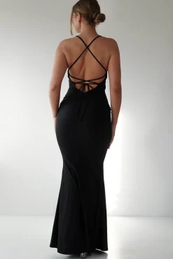 New Monette Bodycon Maxi Gown | Black Lange Kleider|Maxikleider