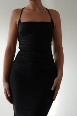 New Monette Bodycon Maxi Gown | Black Lange Kleider|Maxikleider