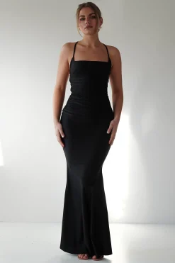 New Monette Bodycon Maxi Gown | Black Lange Kleider|Maxikleider