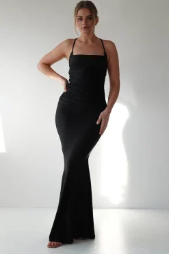 New Monette Bodycon Maxi Gown | Black Lange Kleider|Maxikleider