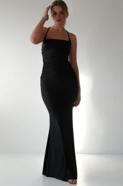 New Monette Bodycon Maxi Gown | Black Lange Kleider|Maxikleider