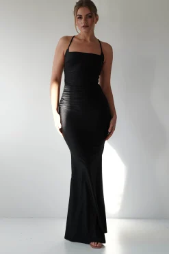 New Monette Bodycon Maxi Gown | Black Lange Kleider|Maxikleider