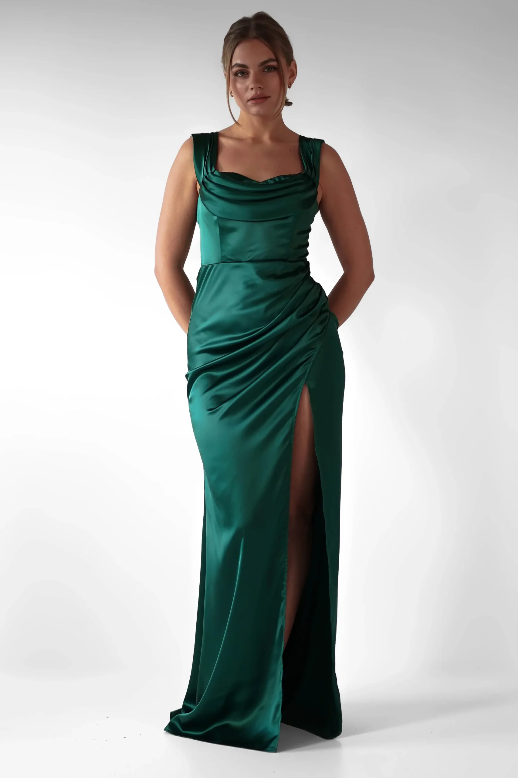 Best Monica Off The Shoulder Gown | Emerald Green Lange Kleider|Maxikleider