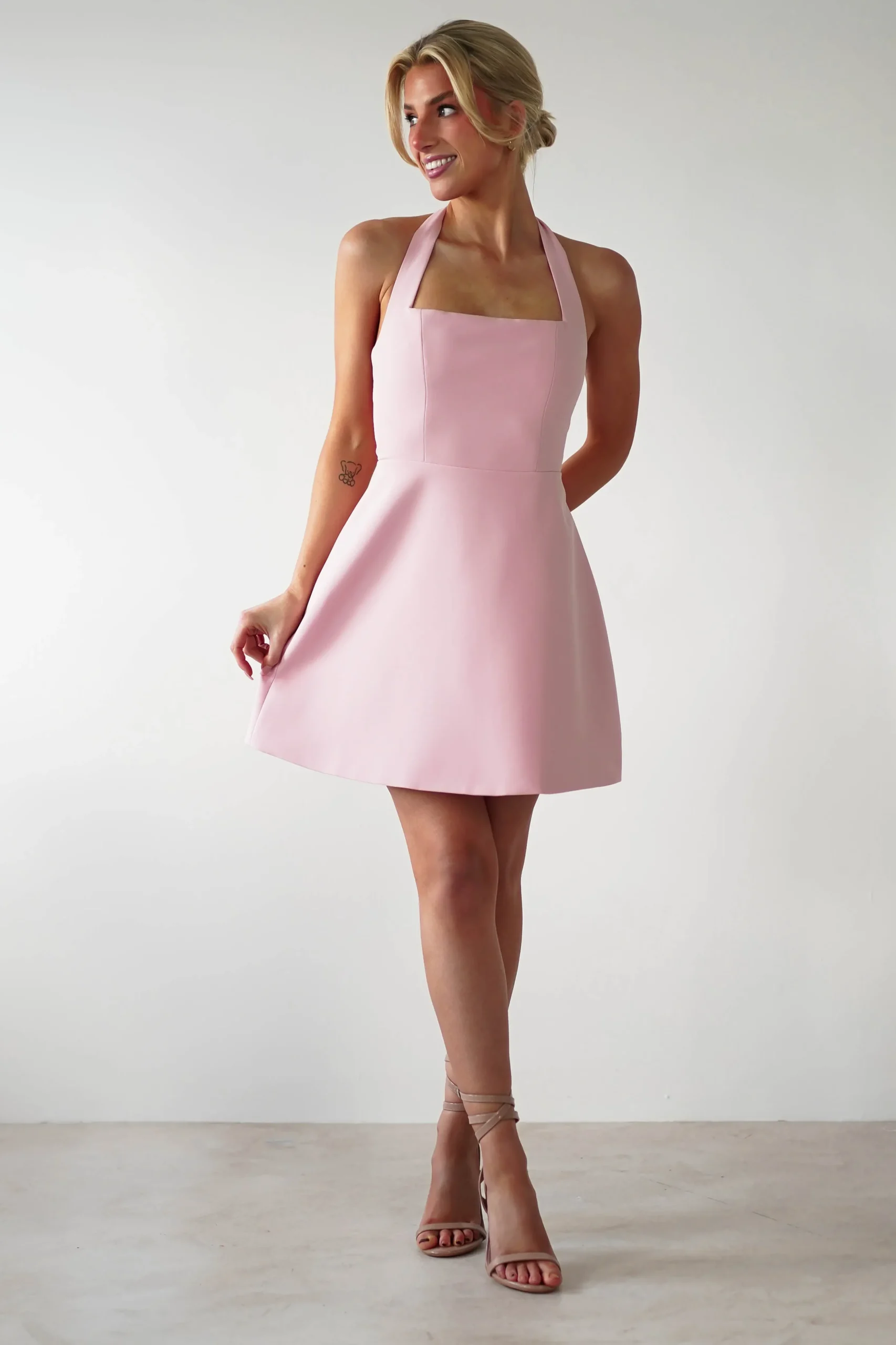 Sale Morocco Halterneck Mini Dress | Pink Kleider In Minilänge|Minikleider