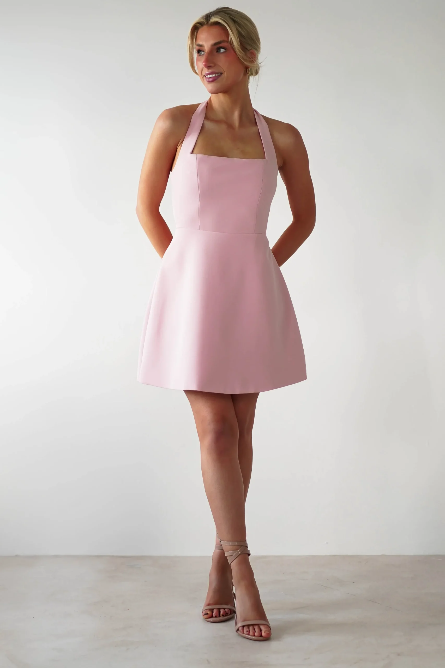 Sale Morocco Halterneck Mini Dress | Pink Kleider In Minilänge|Minikleider