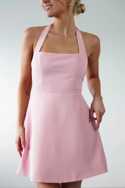 Sale Morocco Halterneck Mini Dress | Pink Kleider In Minilänge|Minikleider