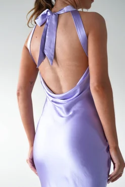Sale Natalia Soft Satin Maxi Dress | Lavendar Lange Kleider|Maxikleider