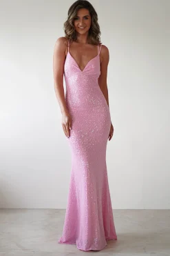 Discount Nina Beaded Bodycon Gown | Pink Lange Kleider|Maxikleider