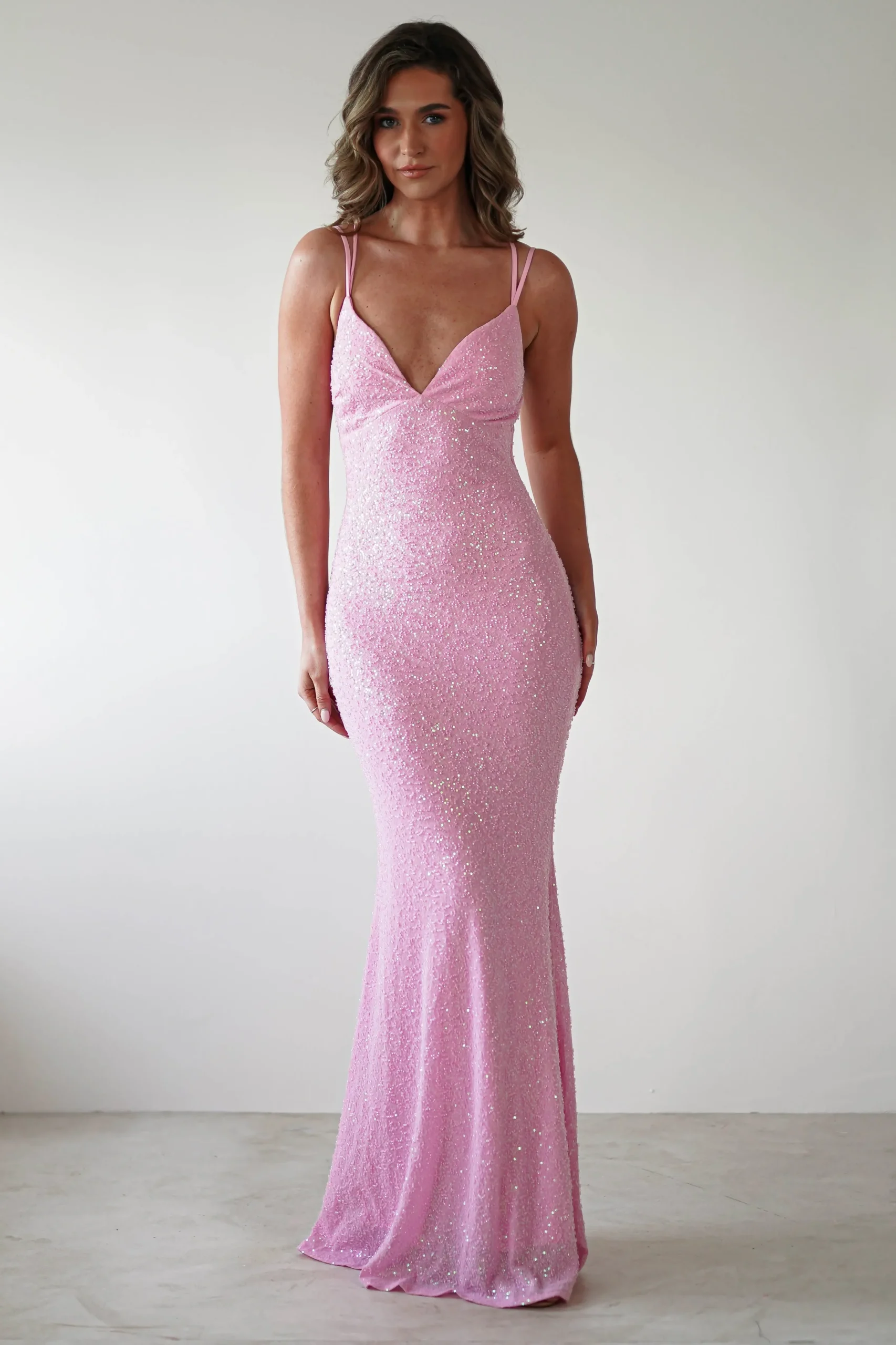 Discount Nina Beaded Bodycon Gown | Pink Lange Kleider|Maxikleider