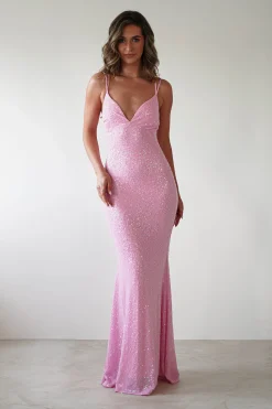 Discount Nina Beaded Bodycon Gown | Pink Lange Kleider|Maxikleider