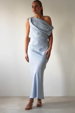 Sale Odelle Soft Off The Shoulder Maxi | Blue Lange Kleider|Maxikleider