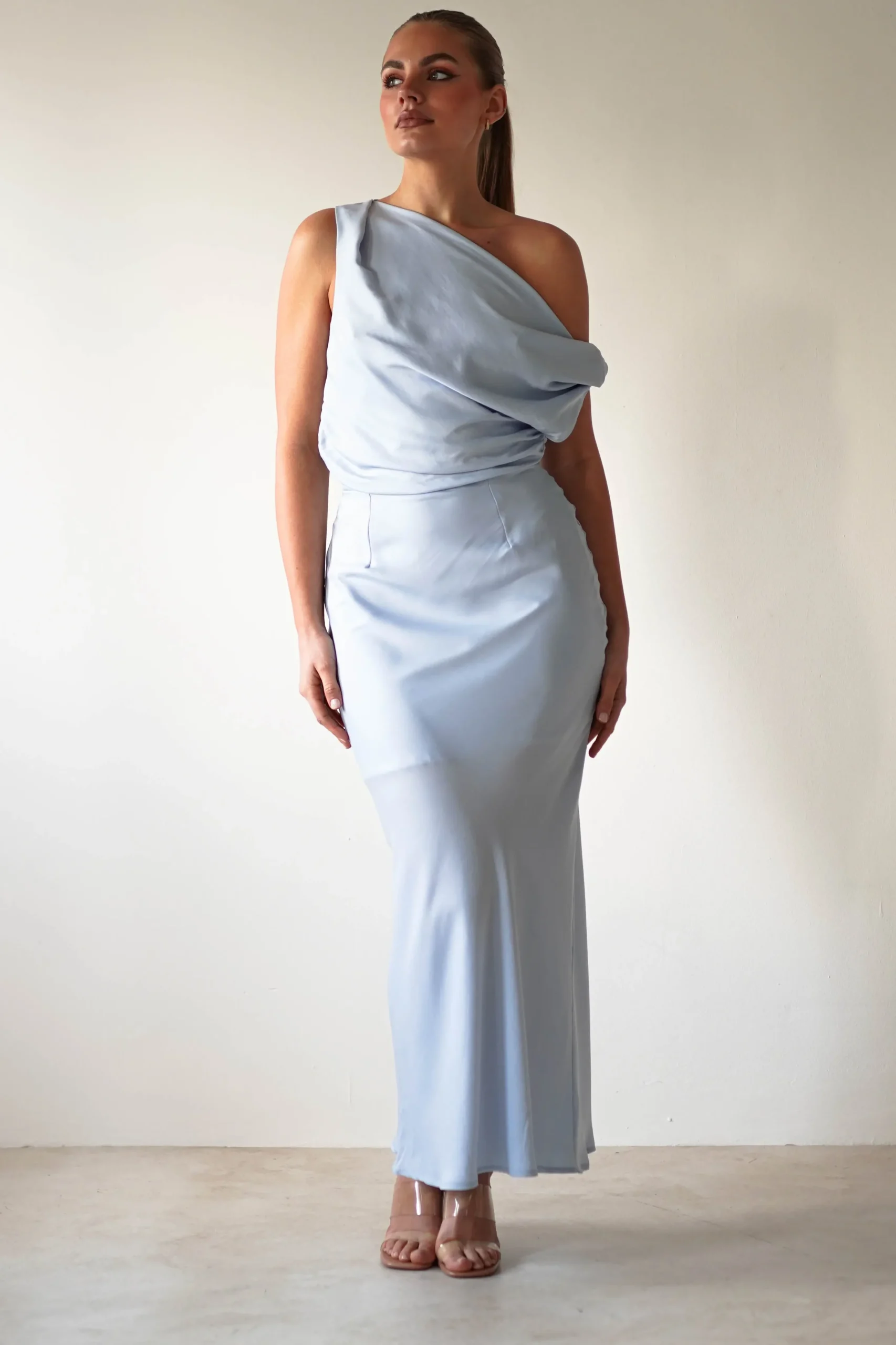 Sale Odelle Soft Off The Shoulder Maxi | Blue Lange Kleider|Maxikleider