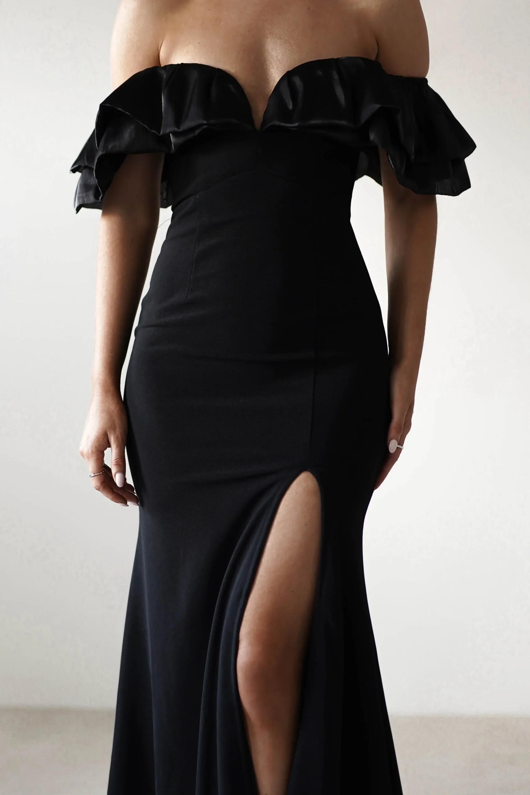 Sale Olympia Off The Shoulder Gown | Black Lange Kleider|Maxikleider