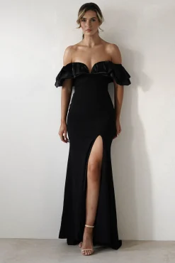 Sale Olympia Off The Shoulder Gown | Black Lange Kleider|Maxikleider