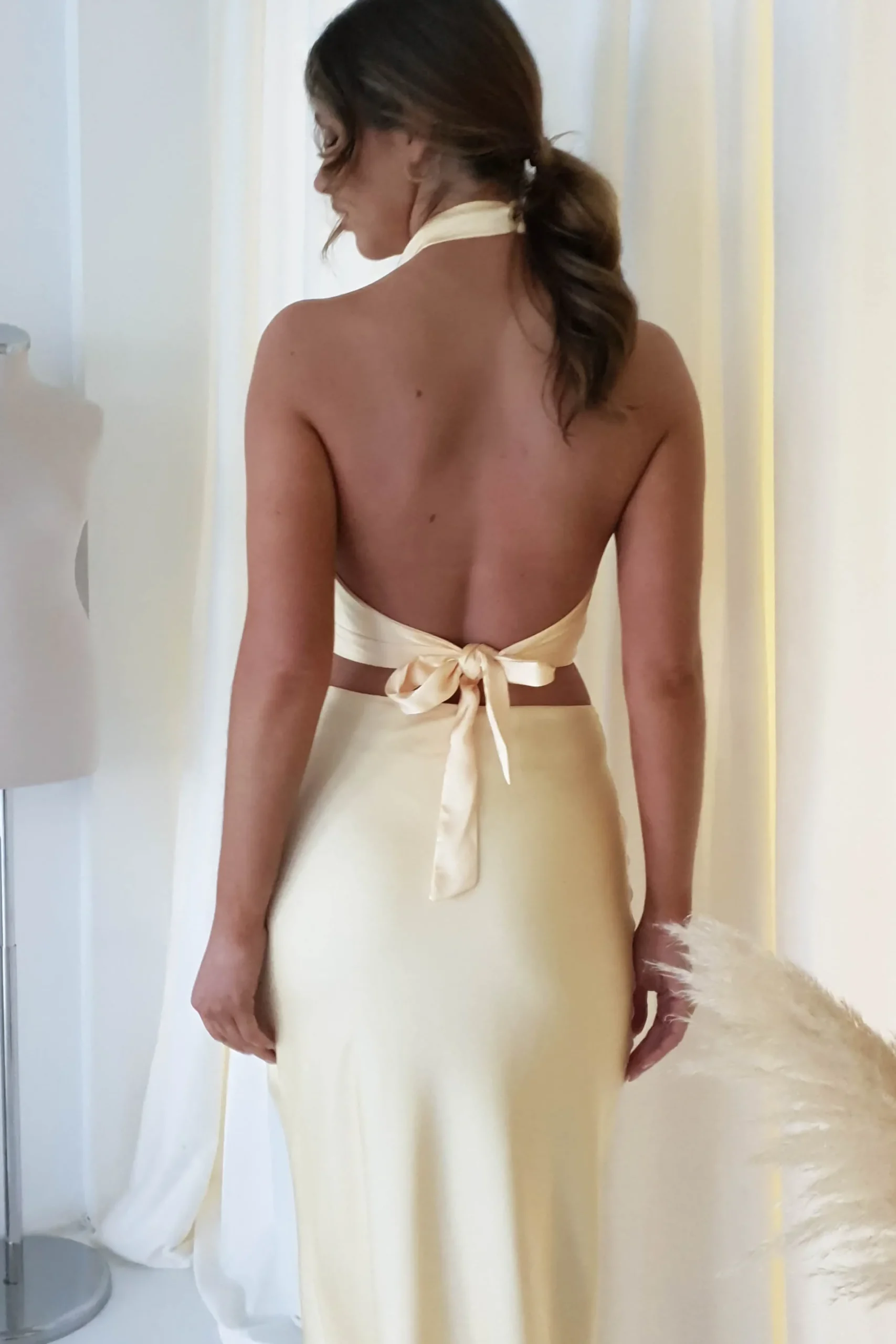 Sale Pamela Satin Top | Yellow Oberteile|Sommerkleider
