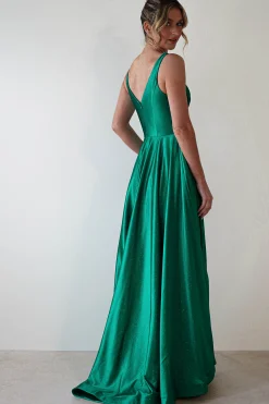 Sale Penelope Glitter Princess Gown | Green Sommerkleider|Sommerkleider