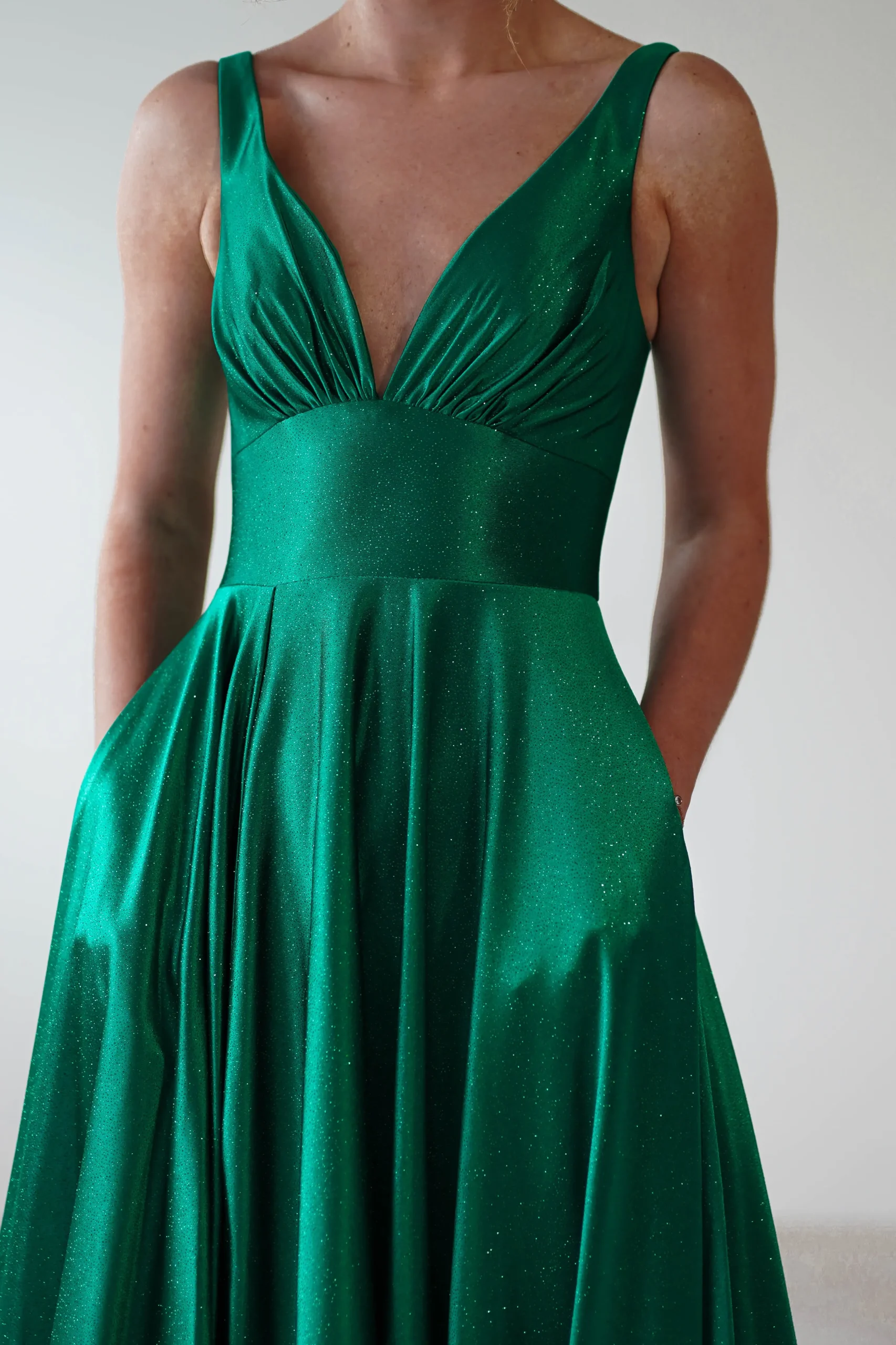 Sale Penelope Glitter Princess Gown | Green Sommerkleider|Sommerkleider