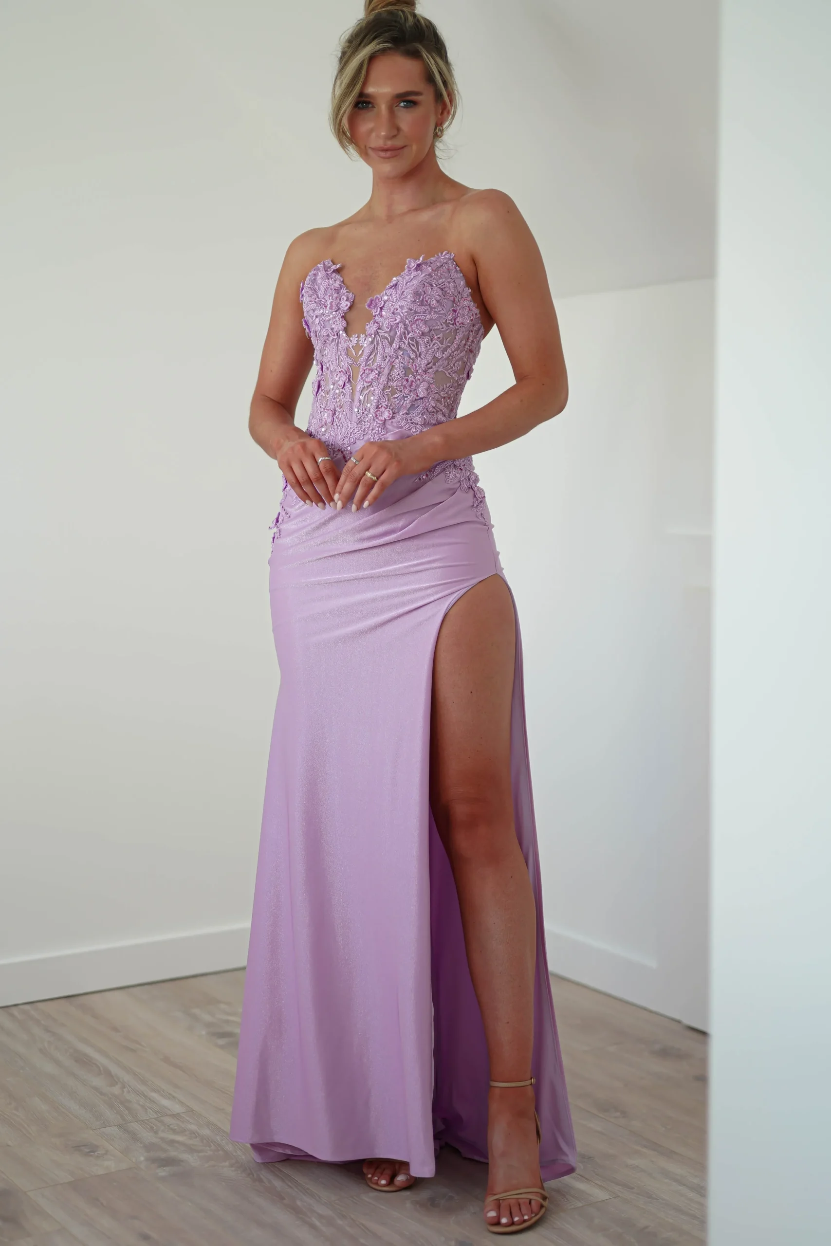 Clearance Perla Embellished Gown | Lilac Lange Kleider|Maxikleider
