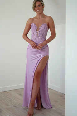 Clearance Perla Embellished Gown | Lilac Lange Kleider|Maxikleider