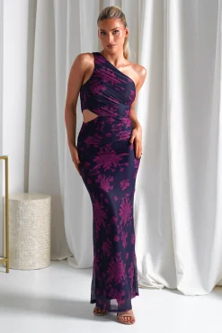 Fashion Petra Bodycon Printed Maxi Dress | Grape Lange Kleider|Maxikleider
