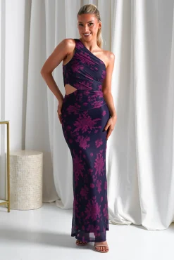 Fashion Petra Bodycon Printed Maxi Dress | Grape Lange Kleider|Maxikleider