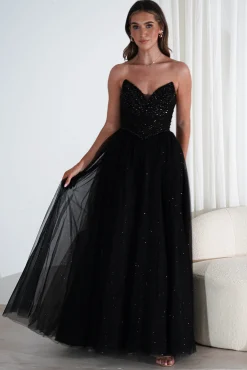 Best Priscilla Princess Glitter Gown | Black Sommerkleider|Sommerkleider