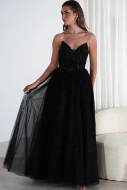 Best Priscilla Princess Glitter Gown | Black Sommerkleider|Sommerkleider