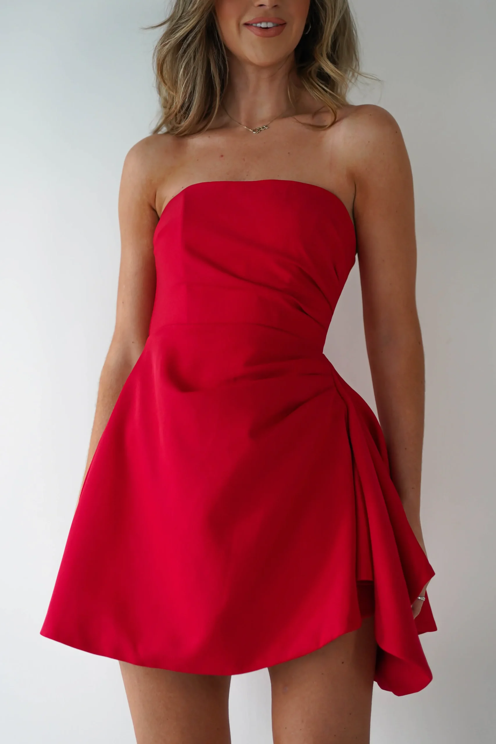 Clearance Quinta Strapless Mini Dress | Red Kleider In Minilänge|Minikleider