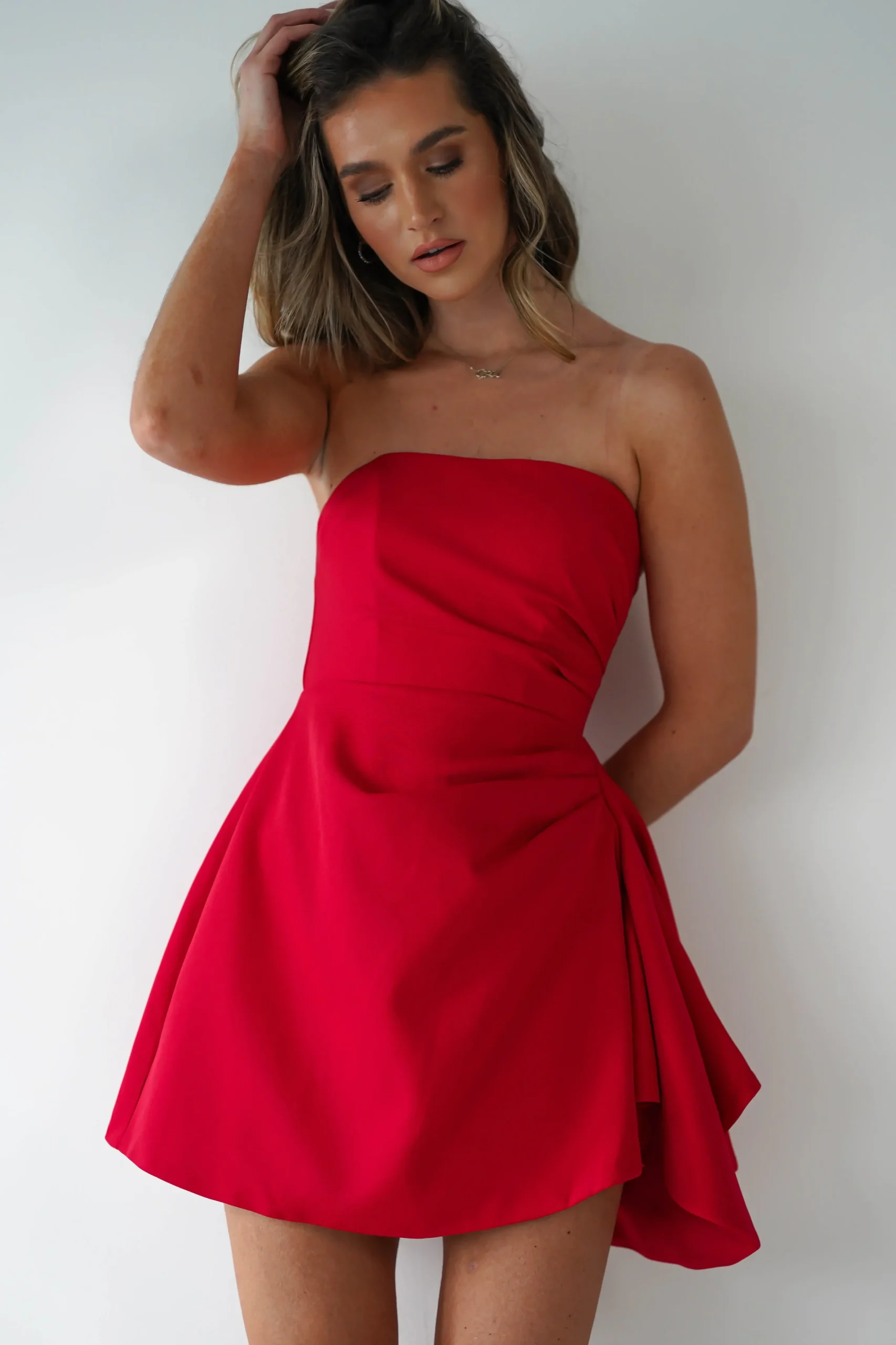 Clearance Quinta Strapless Mini Dress | Red Kleider In Minilänge|Minikleider