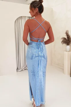 Sale Renesmee Sequin Maxi Dress | Blue Lange Kleider|Maxikleider