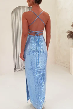 Sale Renesmee Sequin Maxi Dress | Blue Lange Kleider|Maxikleider
