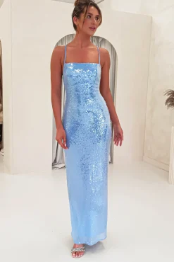 Sale Renesmee Sequin Maxi Dress | Blue Lange Kleider|Maxikleider
