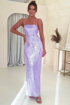 Best Renesmee Sequin Maxi Dress | Lilac Lange Kleider|Maxikleider