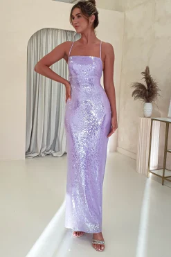 Best Renesmee Sequin Maxi Dress | Lilac Lange Kleider|Maxikleider