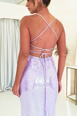 Best Renesmee Sequin Maxi Dress | Lilac Lange Kleider|Maxikleider