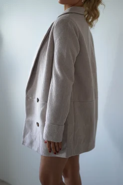 Sale Reno Tailored Over Sized Coat | Taupe Blazer Und Mäntel|Sommerkleider