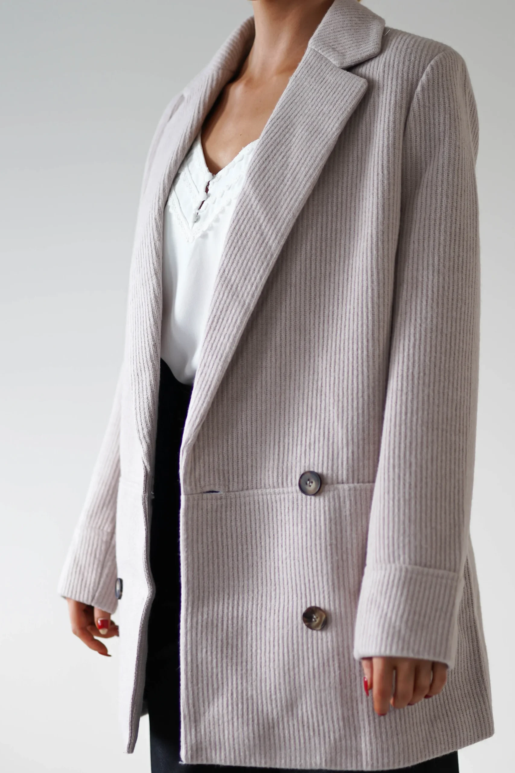 Sale Reno Tailored Over Sized Coat | Taupe Blazer Und Mäntel|Sommerkleider