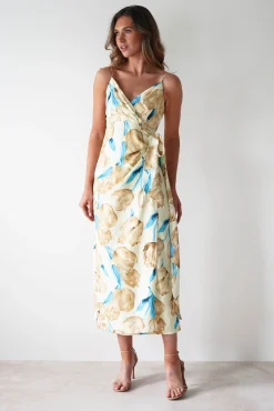 Sale Sarah Floral Print Midaxi Wrap Dress | Mixed Print Mittellange Kleider|Midi-kleider