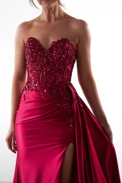 Discount Saraya Bodycon Embellished Gown | Dark Red Sommerkleider|Sommerkleider