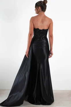 Clearance Saraya Bodycon Embellished Gown | Black Sommerkleider|Sommerkleider