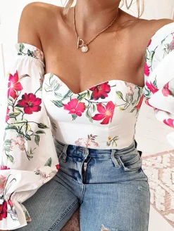 Best Shani Off The Shoulder Top/Bodysuit | Mixed Print Oberteile|Sommerkleider