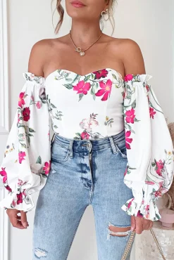 Best Shani Off The Shoulder Top/Bodysuit | Mixed Print Oberteile|Sommerkleider