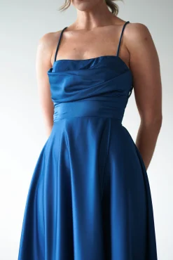 Best Shantal Satin Gown | Ocean Teal Blue Ballkleider|Ballkleider