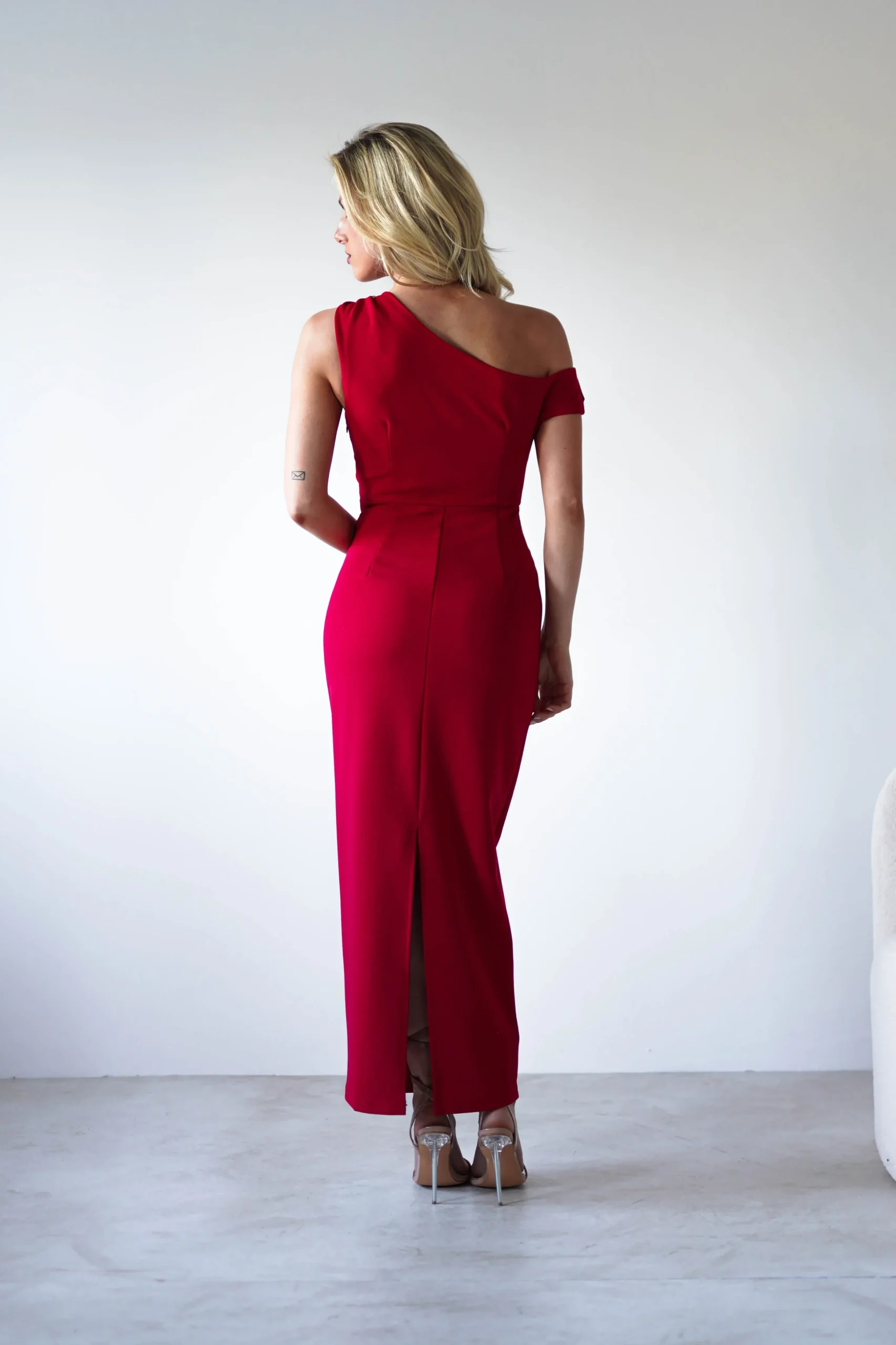 Clearance Shayna Off The Shouler Midaxi | Red Lange Kleider|Maxikleider