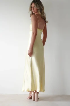 Best Sophia Soft Lace Maxi Dress | Yellow Lange Kleider|Maxikleider