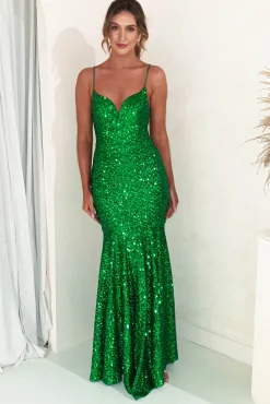 Fashion Sorcha Sequin Mermaid Gown | Green Sommerkleider|Sommerkleider