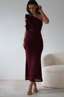 Sale Sydney Bodycon Maxi Dress | Wine Lange Kleider|Maxikleider