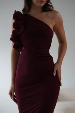 Sale Sydney Bodycon Maxi Dress | Wine Lange Kleider|Maxikleider