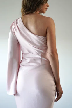 Fashion Sylvana Silky Maxi Dress | Pink Lange Kleider|Maxikleider